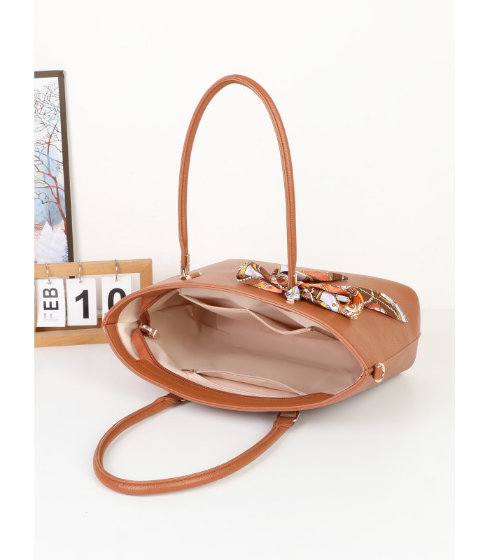 T11943-Bolso Tote Clásico con Pañuelo