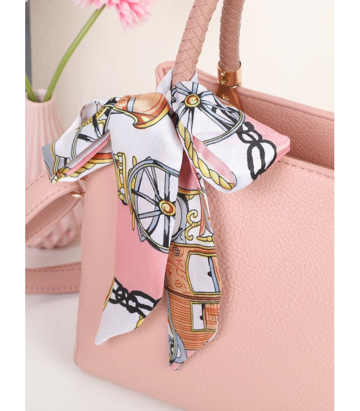 T11944-Mini Satchel Elegante con Pañuelo