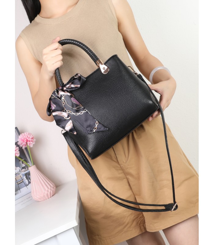 T11944-Mini Satchel Elegante con Pañuelo