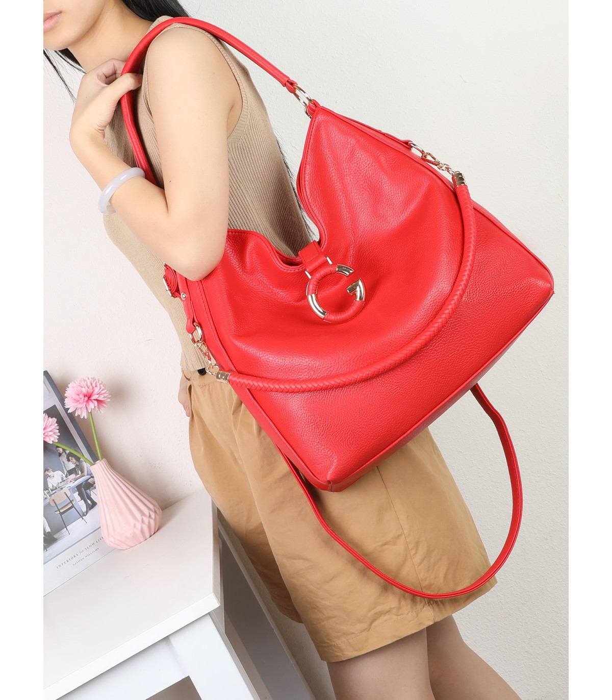 T11946-Bolso Hobo de Gran Capacidad