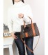 T11775 - Bolso con pompón y osito patrón de marca Giovanna Milano
