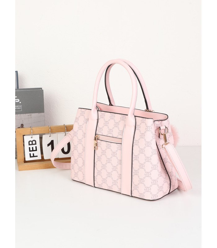 T11775 - Bolso con pompón y osito patrón de marca Giovanna Milano