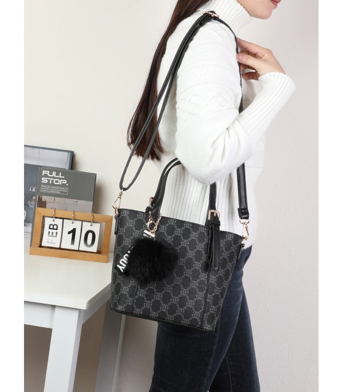 T11780 - Bolso bandolera con pompón