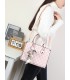 T11784 - Bolso con bandolera de mano y adorno de pañuelo