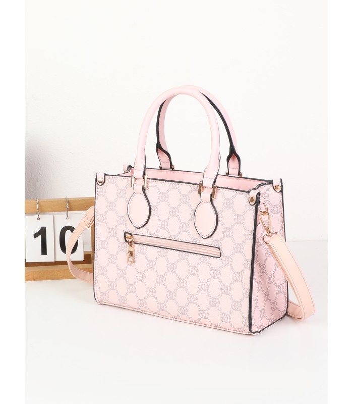 T11784 - Bolso con bandolera de mano y adorno de pañuelo