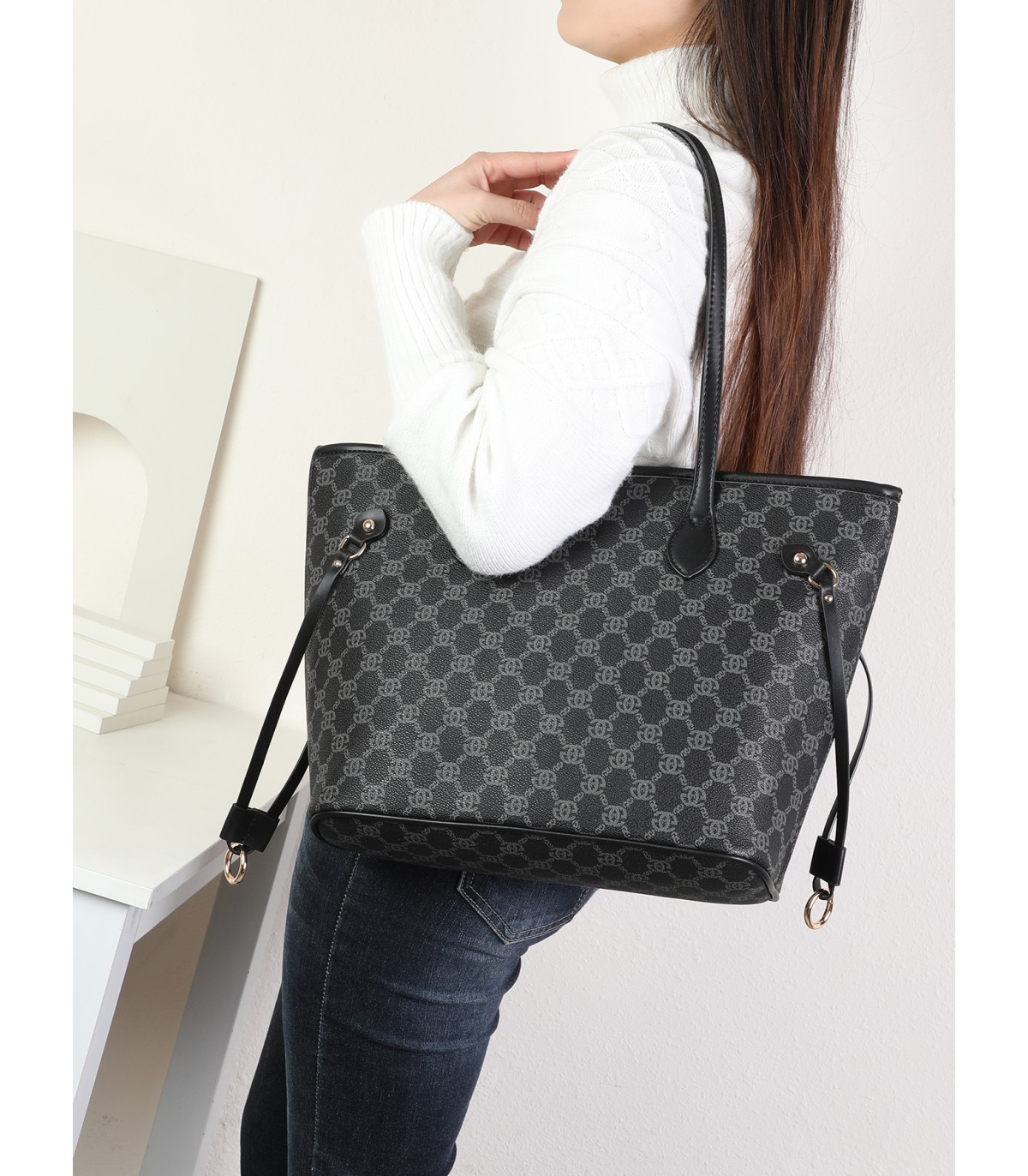 T11783 - Bolso de hombro con patrón infinito de Giovanna Milano