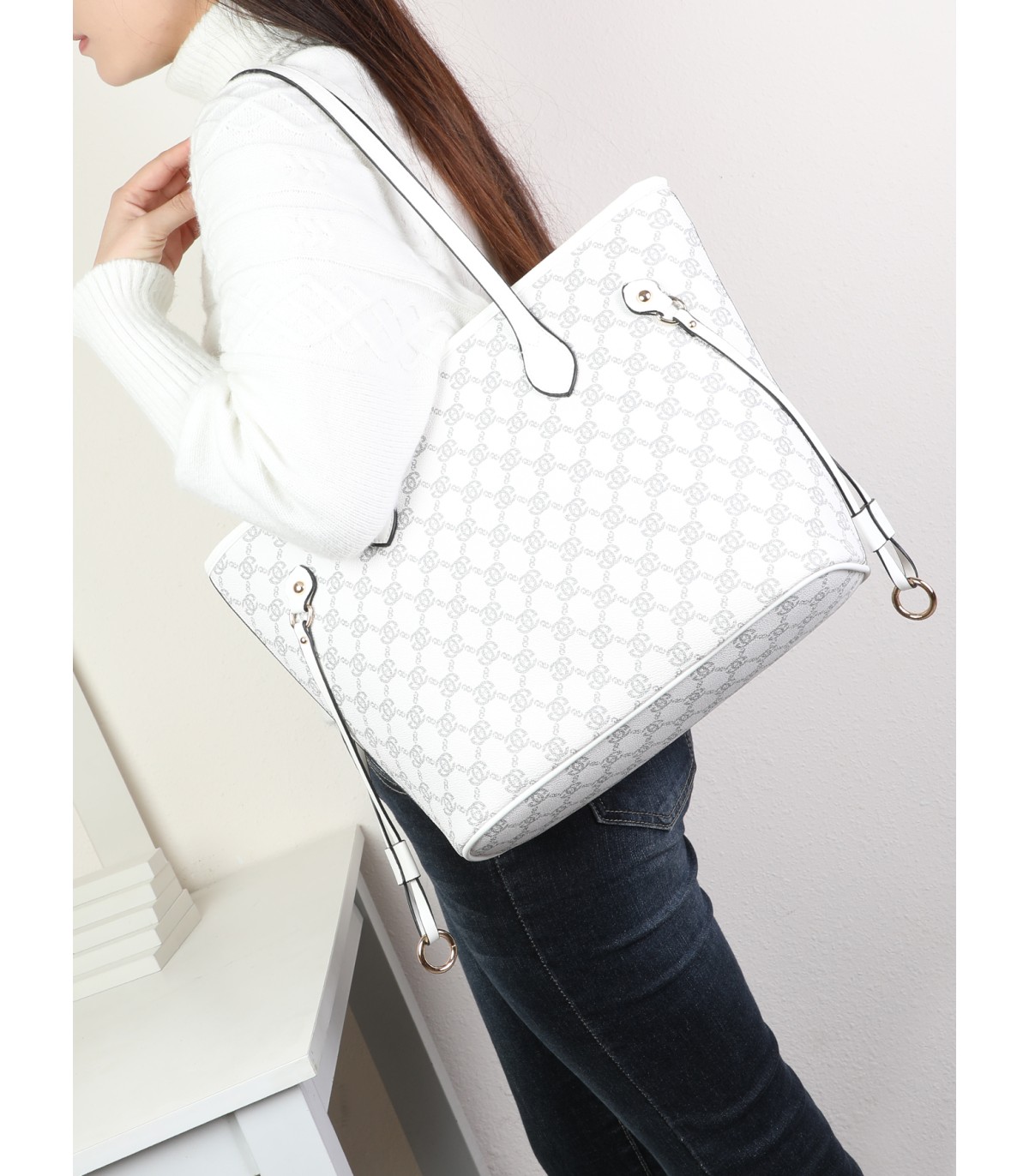 T11783 - Bolso de hombro con patrón infinito de Giovanna Milano