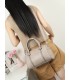 T11844 - Bolso rectangular casi redondo con decoración de bolitas