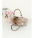 T11844 - Bolso rectangular casi redondo con decoración de bolitas