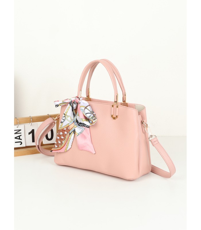 T11940-Bolso de Mano Clásico con Detalle de Pañuelo
