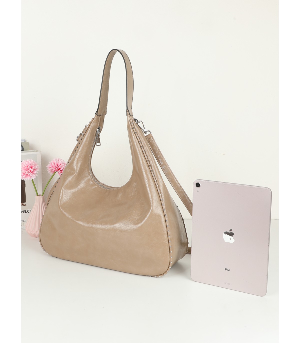 T11961-Bolso Hobo de Hombro Estilo "Luna