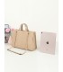 T11955-Bolso Tote Acolchado con Cadena de Lujo