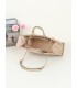 T11955-Bolso Tote Acolchado con Cadena de Lujo