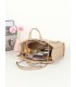 T11955-Bolso Tote Acolchado con Cadena de Lujo