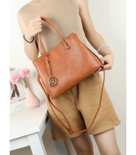 T11954-Bolso Tote Minimalista con Colgante de Logo