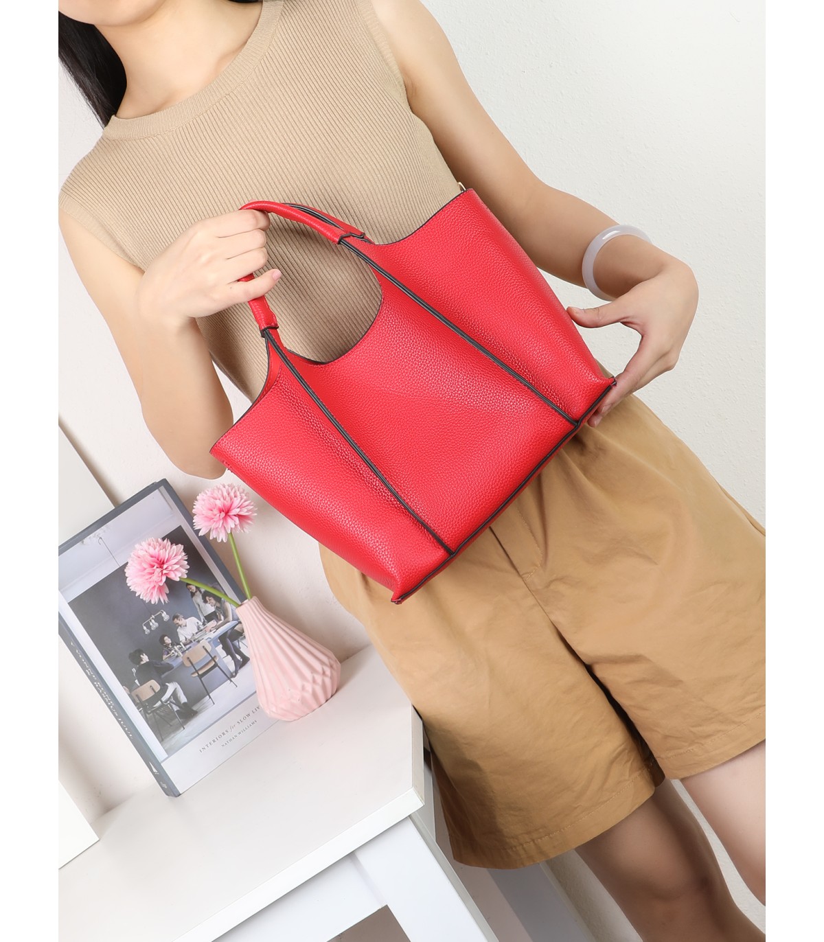 T11933-Bolso Tote Estructurado con Organizador