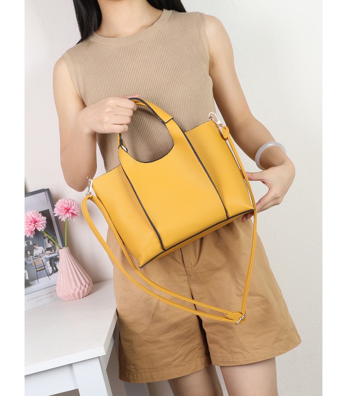 T11933-Bolso Tote Estructurado con Organizador