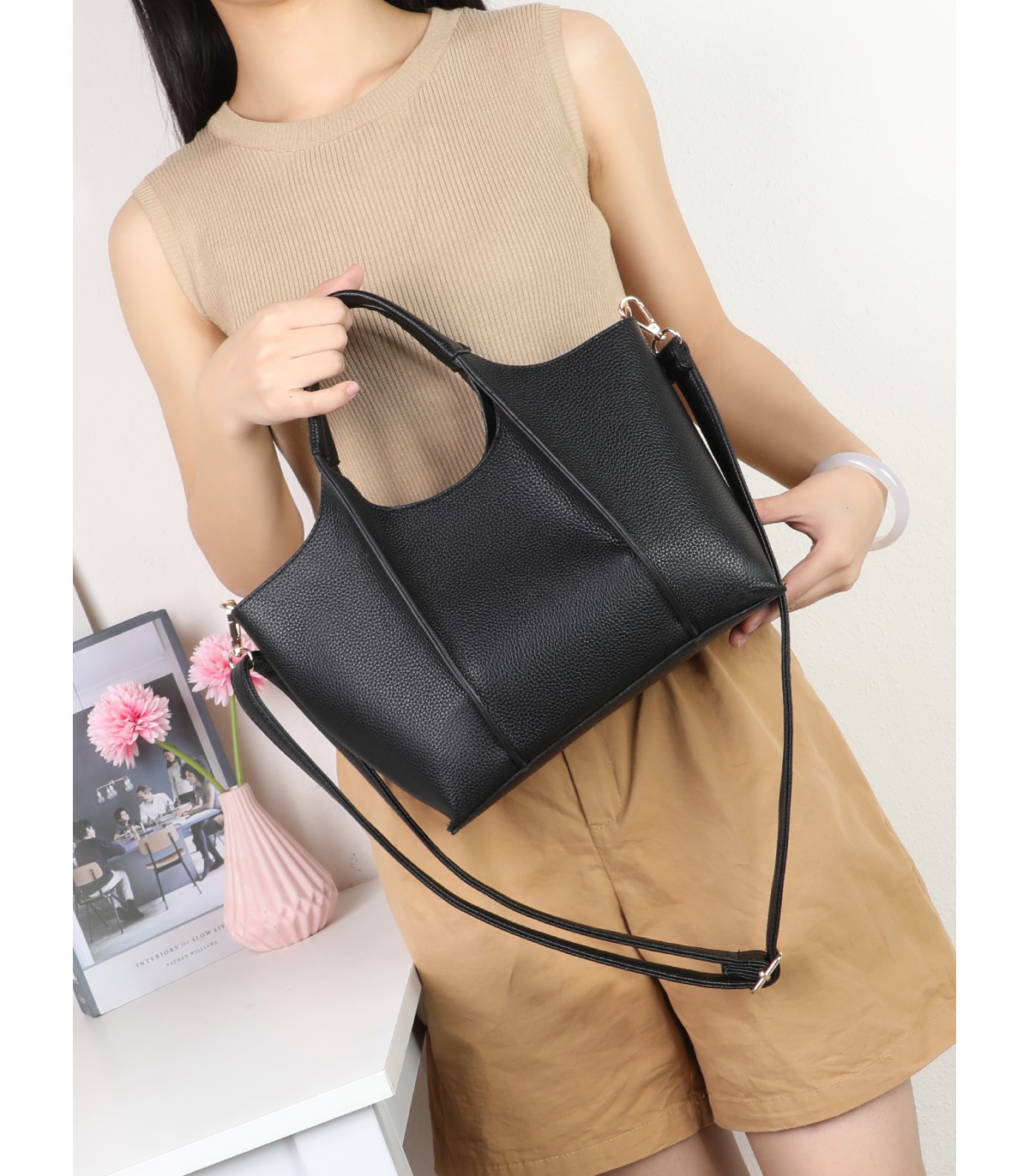 T11933-Bolso Tote Estructurado con Organizador
