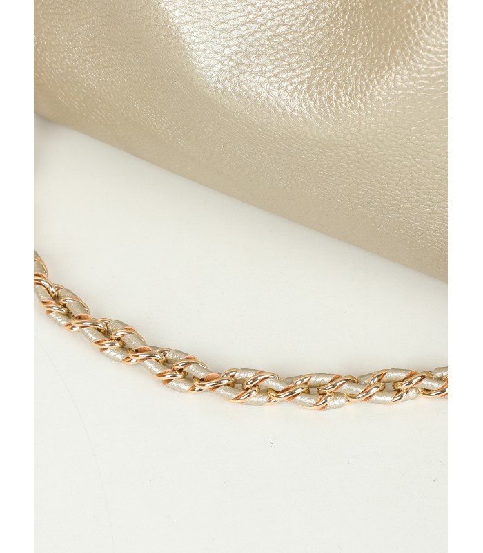 T11947-Bolso Hobo de Gran Capacidad con Detalle de Cadena