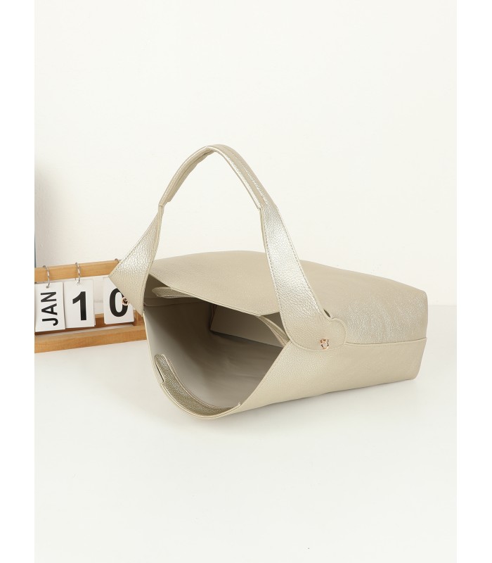 T11947-Bolso Hobo de Gran Capacidad con Detalle de Cadena