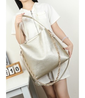 T11947-Bolso Hobo de Gran Capacidad con Detalle de Cadena