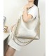 T11947-Bolso Hobo de Gran Capacidad con Detalle de Cadena