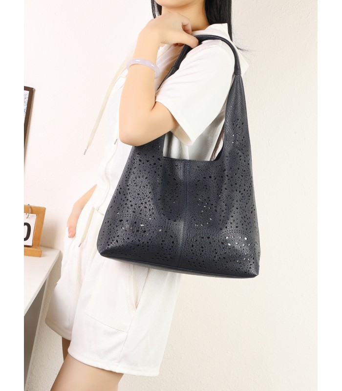 T11929 – Bolso Hobo Calado con Organizador