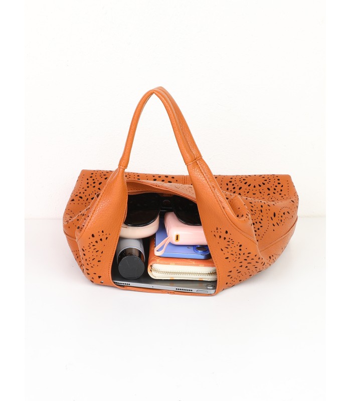 T11929 – Bolso Hobo Calado con Organizador