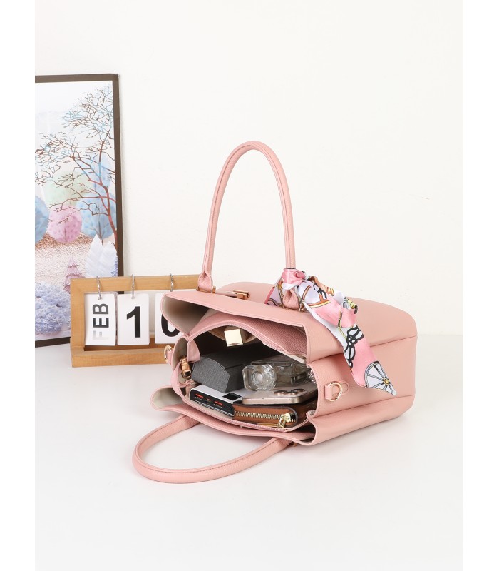 T11948 – Bolso de Mano Elegante con Pañuelo Decorativo