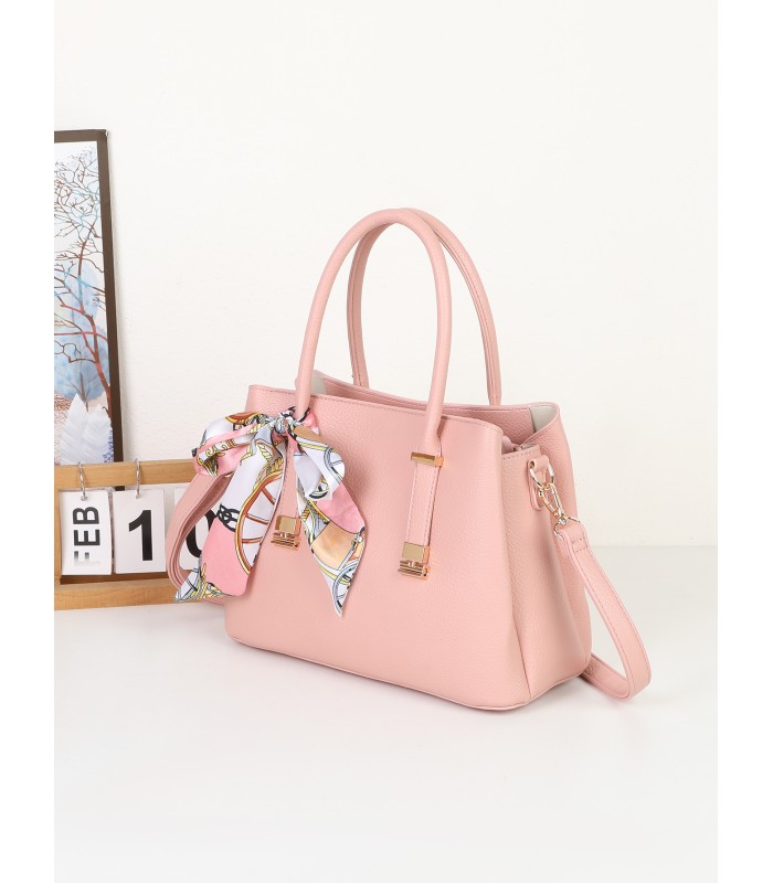T11948 – Bolso de Mano Elegante con Pañuelo Decorativo