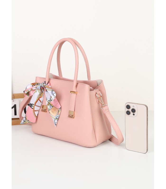 T11948 – Bolso de Mano Elegante con Pañuelo Decorativo