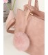 T11953-Bolso de Hombro con Pompón Decorativo