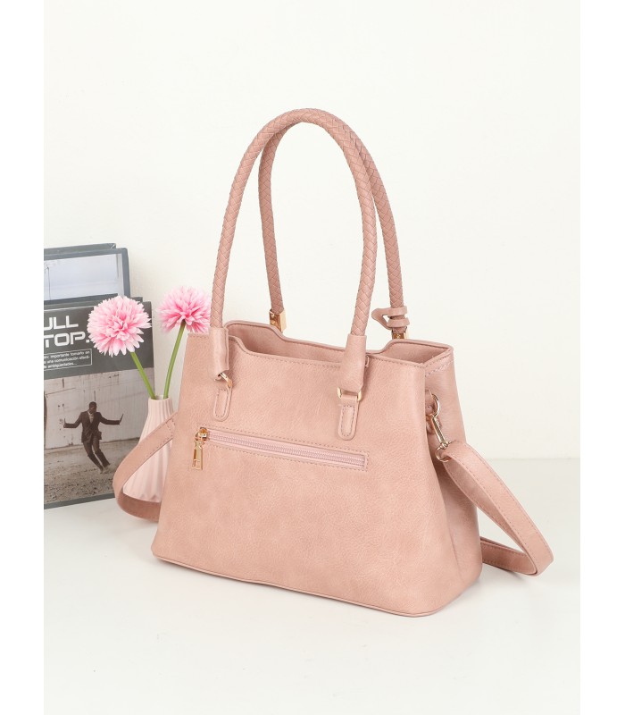 T11953-Bolso de Hombro con Pompón Decorativo