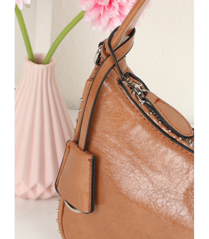 T11964-Bolso Hobo Baguette con Detalles de Tachuelas
