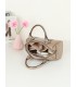 T11963-Bolso tipo Boston con Cremalleras Decorativas