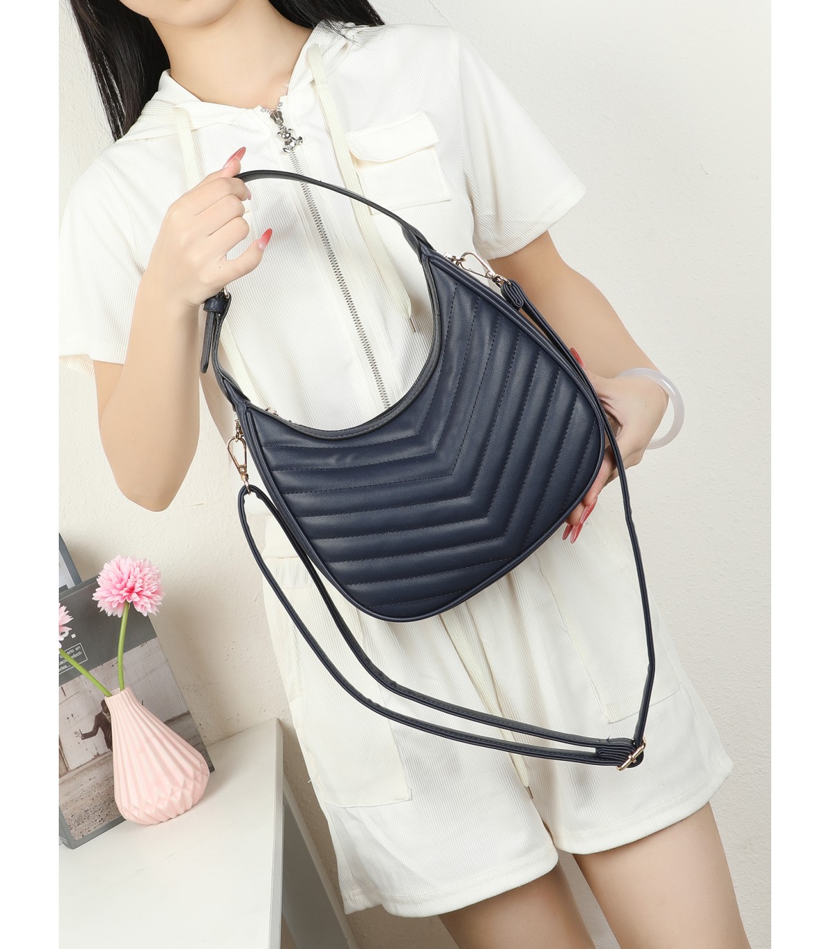 T11957-Bolso de Hombro media luna