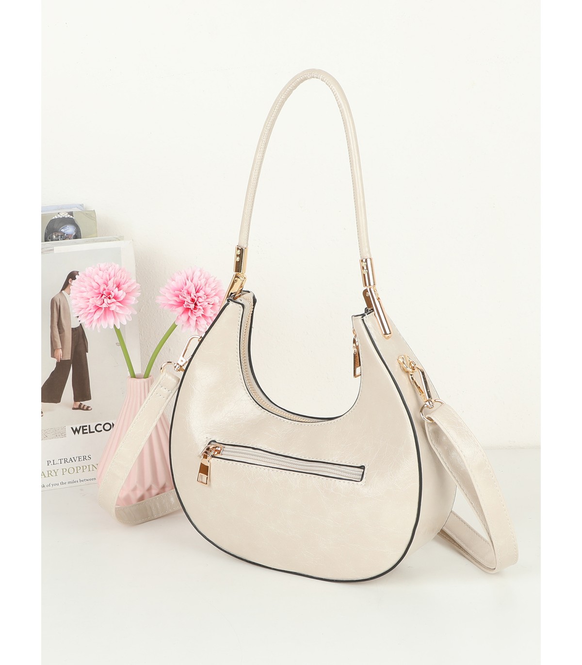 T11960-bolso de hombro con diseño minimalista