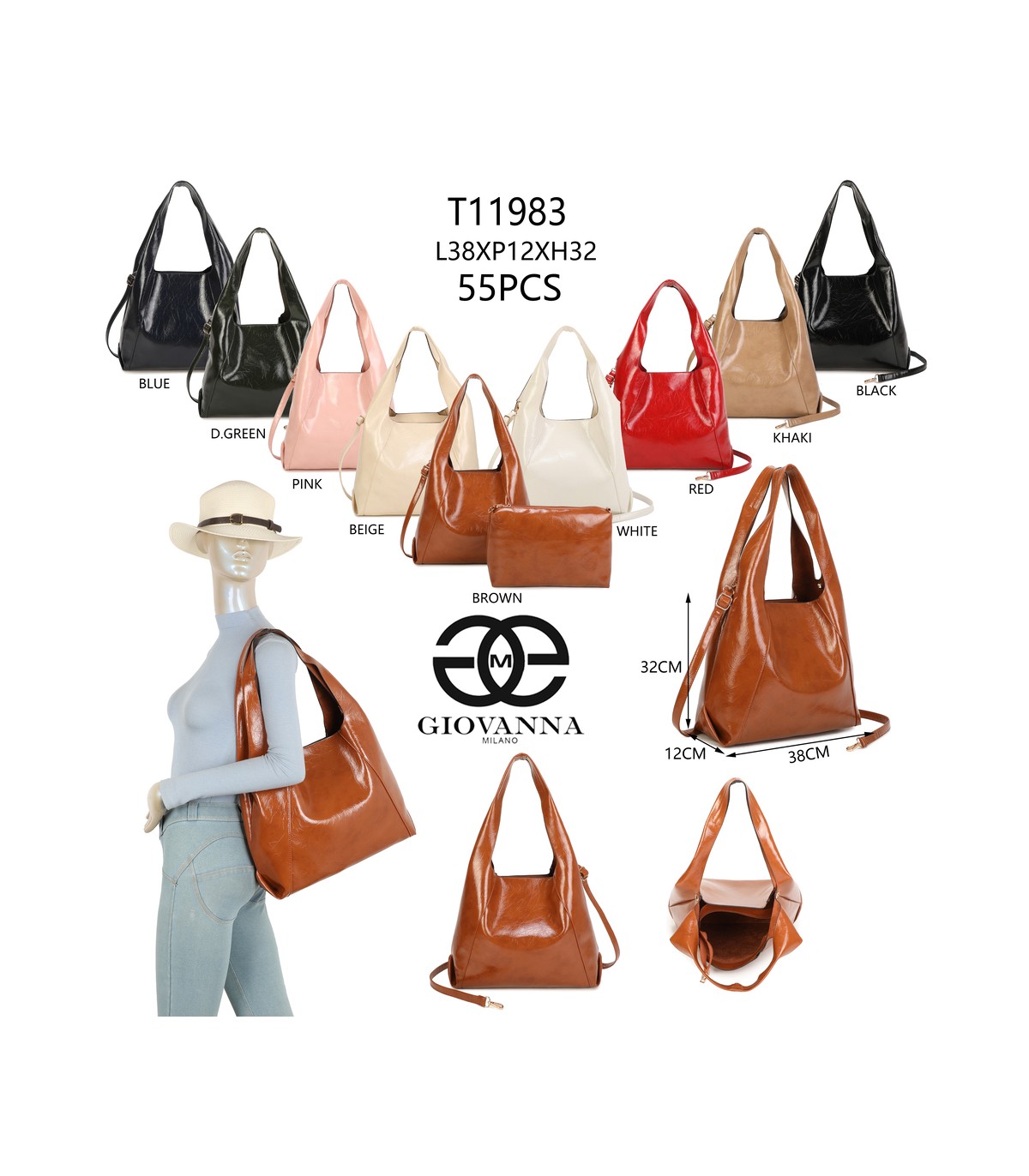 T11983-Bolso de Hombro / Hobo Giovanna Milano
