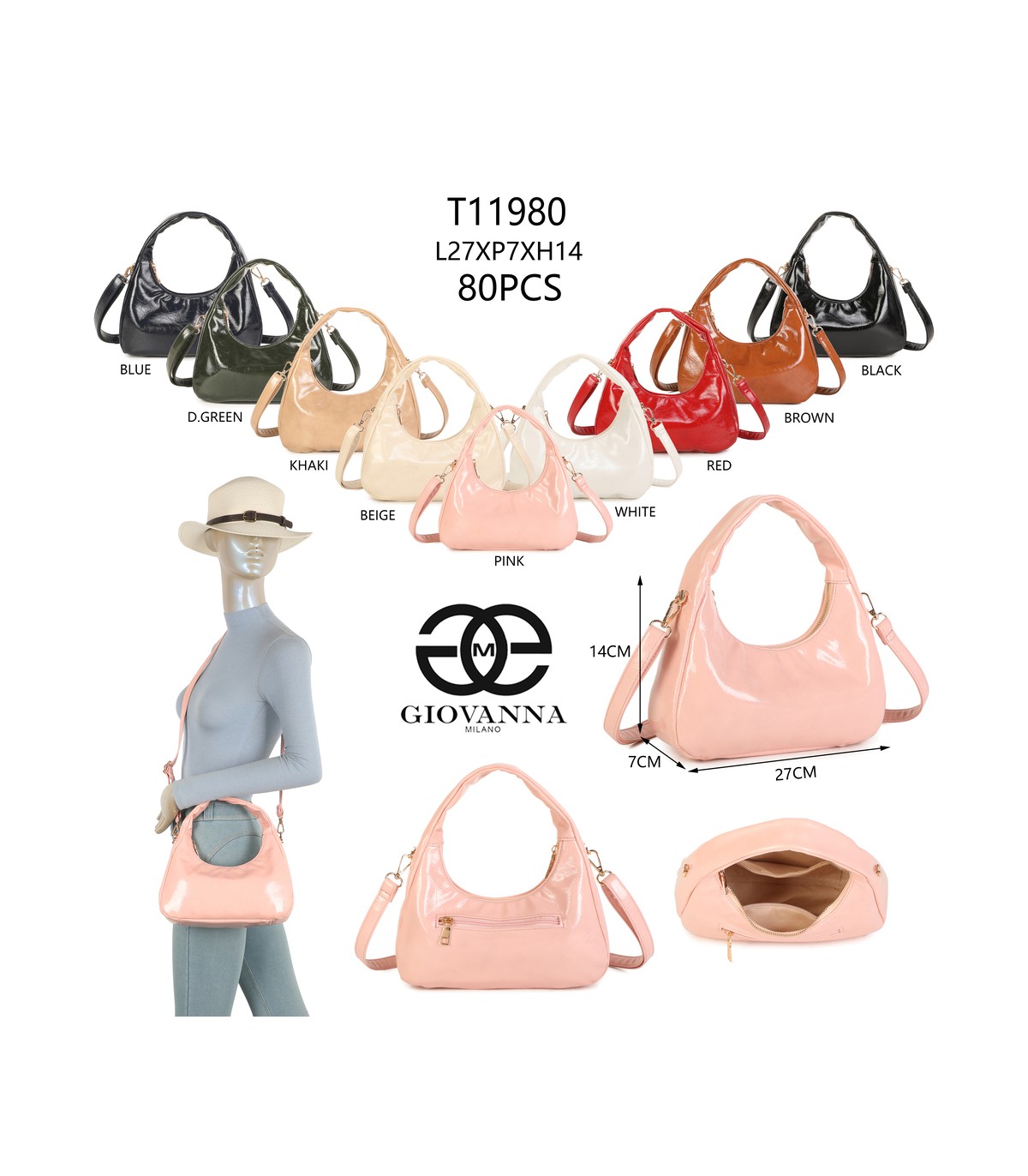 T11980-Mini Bolso de Hombro y Bandolera