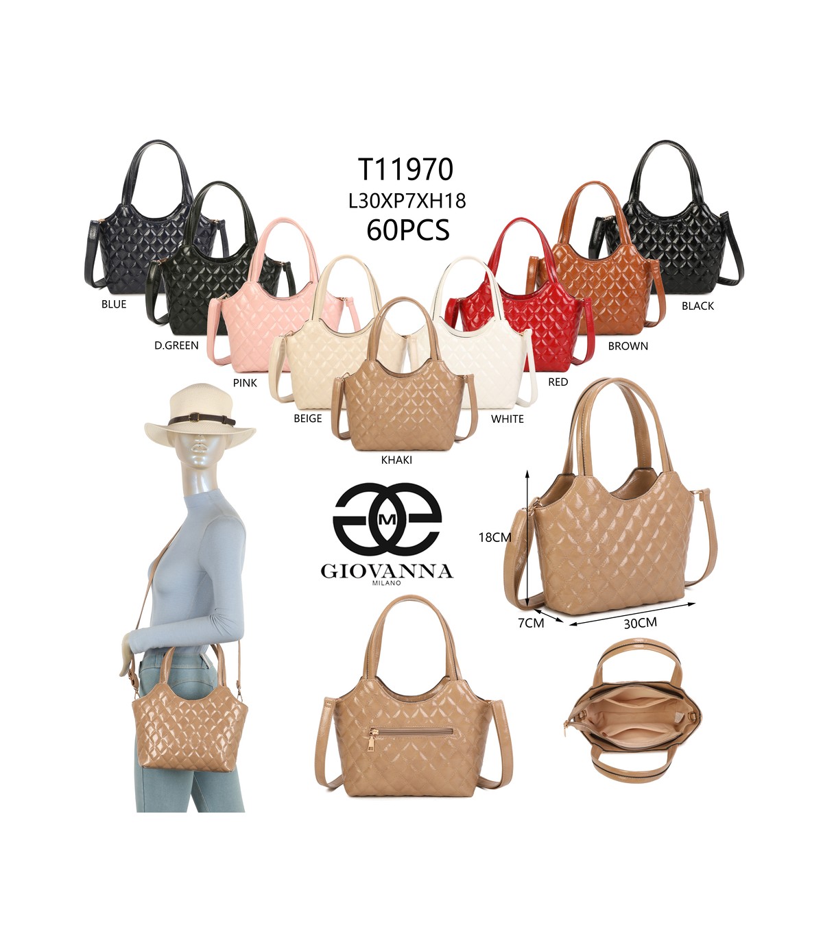 T11970-Bolso de Mano y Bandolera