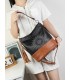T11811 - Bolso bicolor de hombro con bandolera