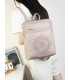 T11514 - Mochila con bordado para mujer con adorno a juego