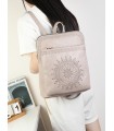 T11514 - Mochila con bordado para mujer con adorno a juego