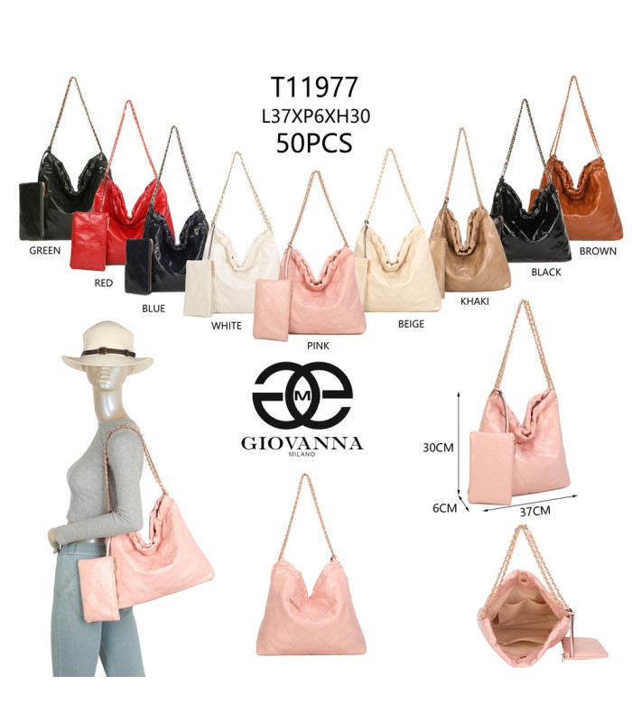 T11977-Bolso de Hombro Hobo con Cadena