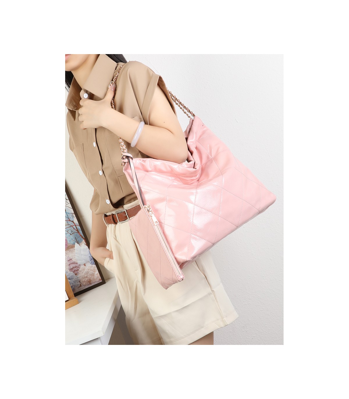 T11977-Bolso de Hombro Hobo con Cadena
