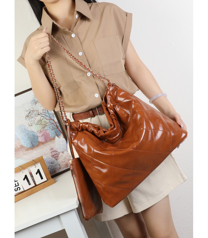T11977-Bolso de Hombro Hobo con Cadena