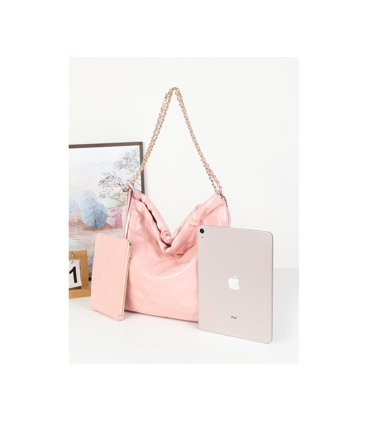 T11977-Bolso de Hombro Hobo con Cadena