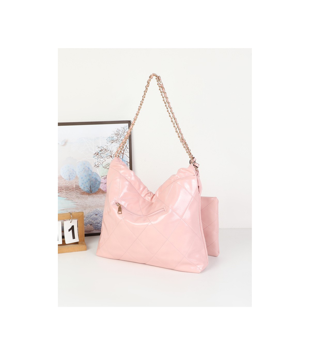 T11977-Bolso de Hombro Hobo con Cadena