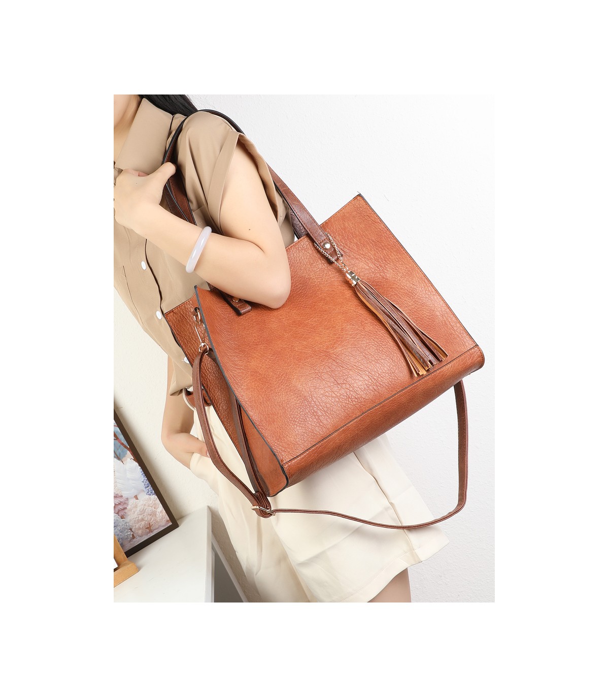 T11987-Bolso Tote Estructurado 2 en 1