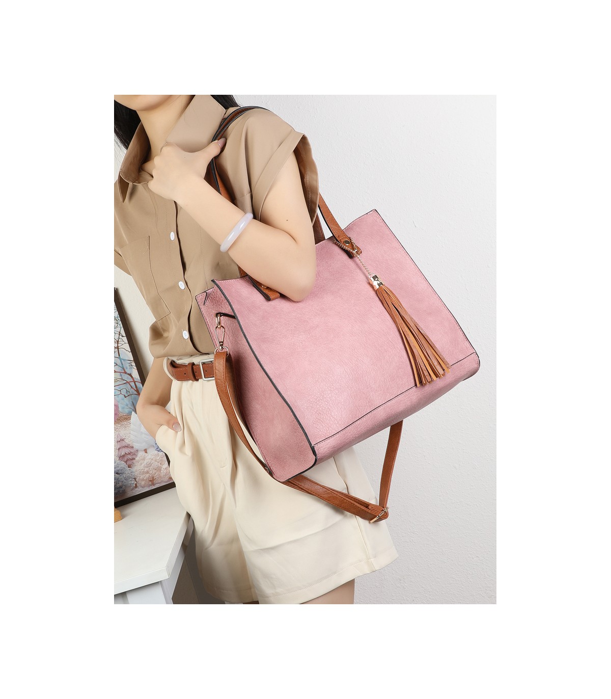 T11987-Bolso Tote Estructurado 2 en 1